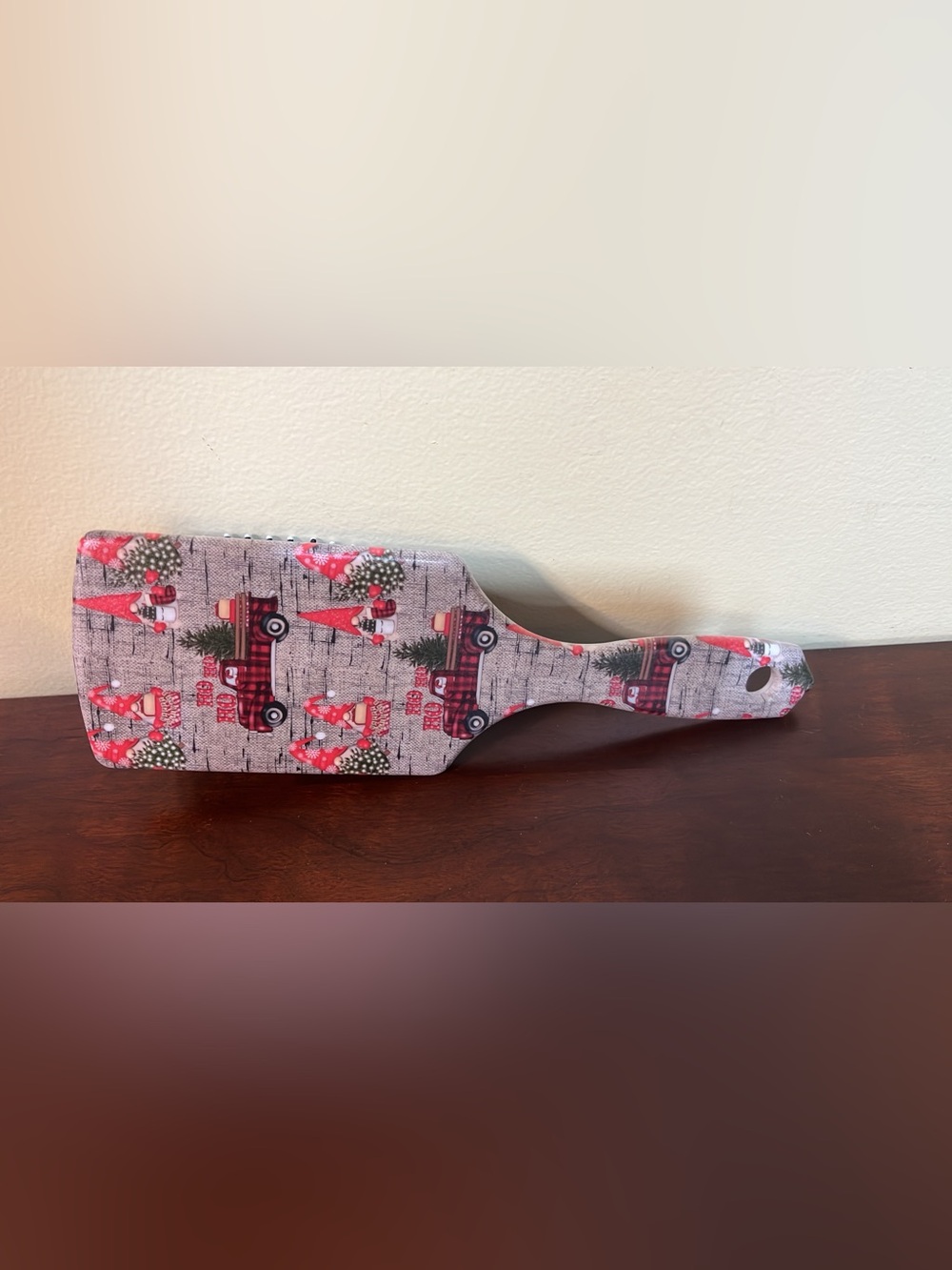 Festive Red Truck & Santa Brush- NWOT